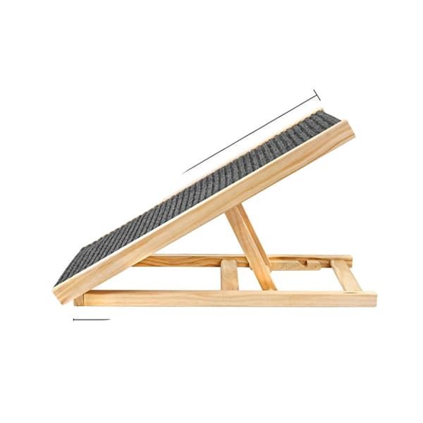 Foldbar Hundetrampe, Skridsikker Overflade, Robust Trædesign,Mørkebrun