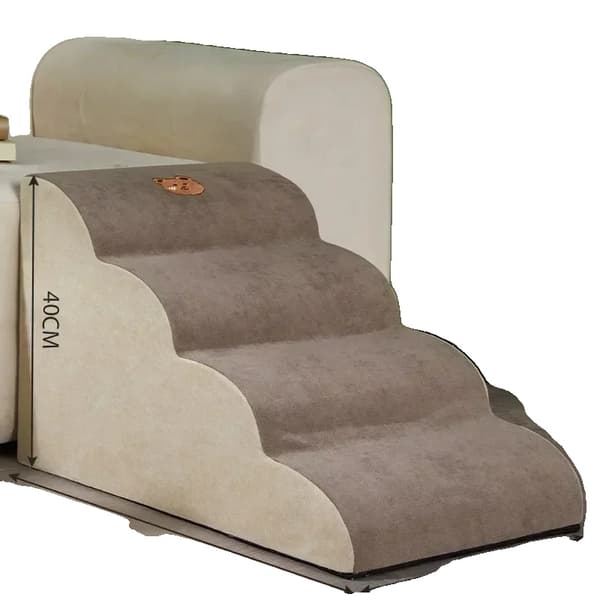 Hundetrin, 3 Trin, Skridsikker Design,Kaffe 4 Trin
