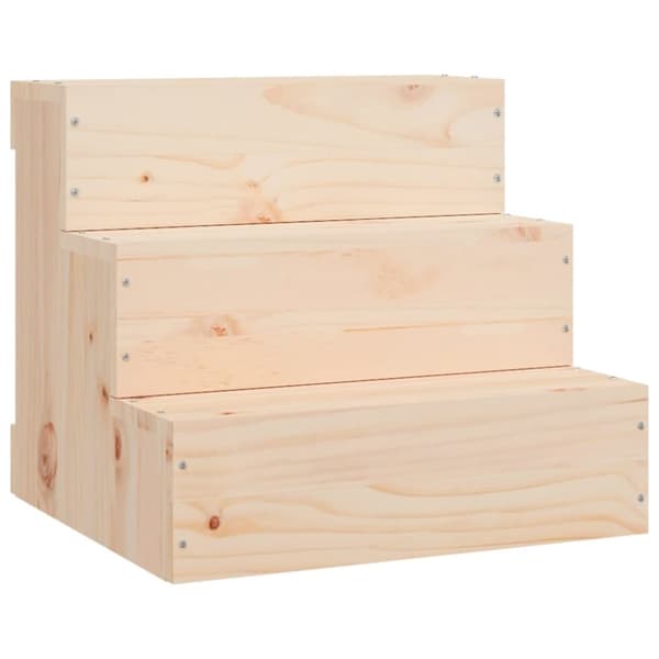 Husdjurstrappa 40x37,5x35 cm massiv furu