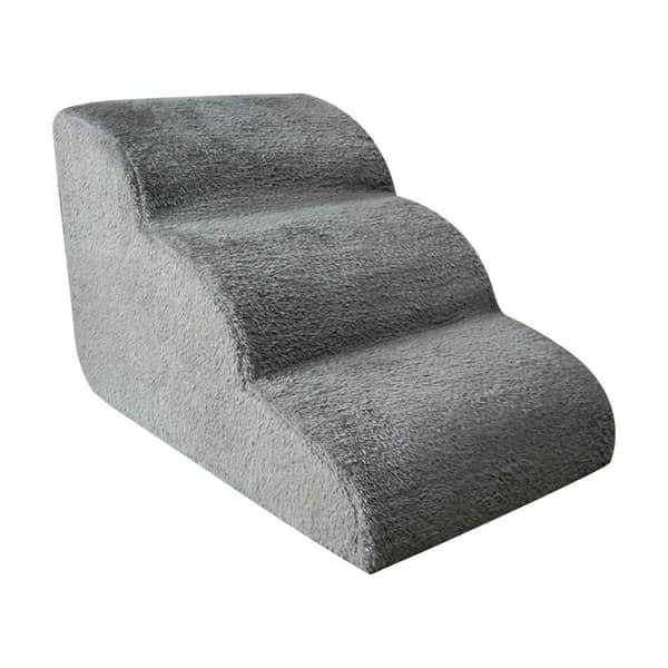 Hundetrin, 3-niveau design, skridsikker overflade,Grå