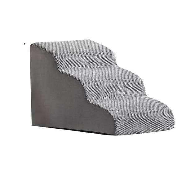 3-askelmaiset lemmikkitikkaat, pehmeä sieni materiaali, liukumaton pohja, vedenpitävä kansi,60*40*40cm, Harmaa
