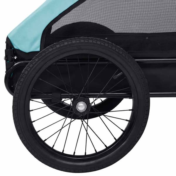 vidaXL cykeltrailer til kæledyr blå og sort