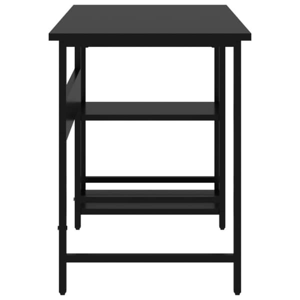 vidaXL Tietokonepöytä musta 105x55x72 cm MDF/metalli