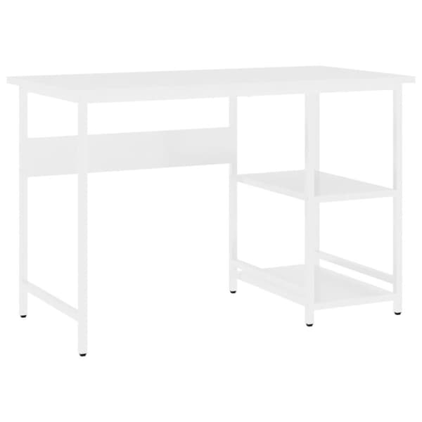 vidaXL computerbord 105x55x72 cm MDF og metal hvid