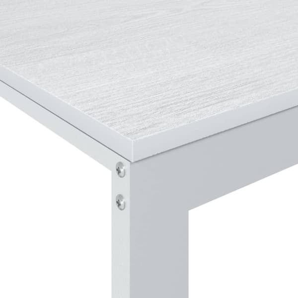 vidaXL Datorbord vit 110x60x73 cm spånskiva