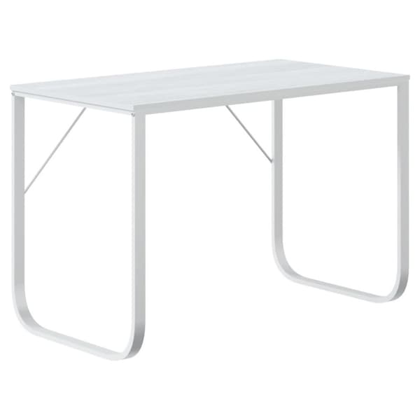 vidaXL Tietokonepöytä valkoinen 110x60x73 cm lastulevy