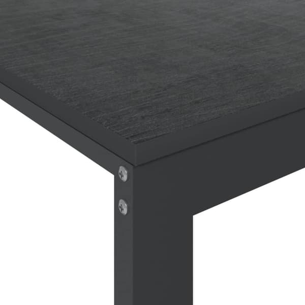 vidaXL Tietokonepöytä musta 110x60x73 cm lastulevy