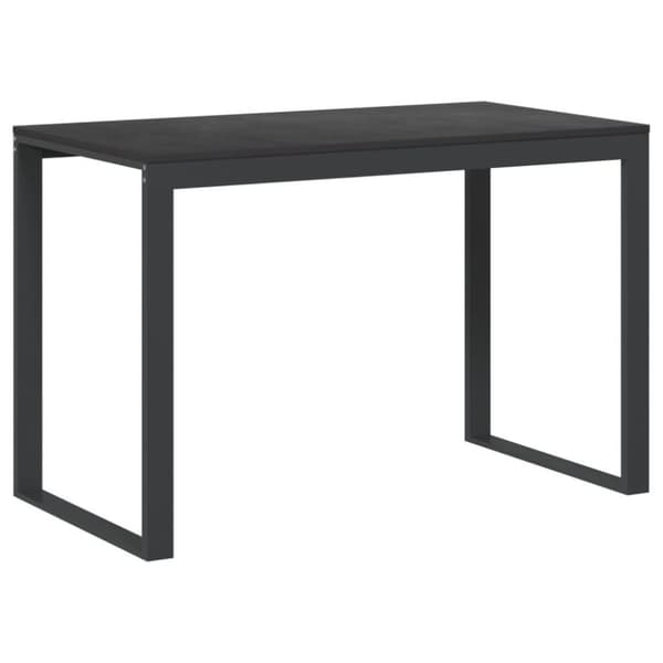 vidaXL Tietokonepöytä musta 110x60x73 cm lastulevy