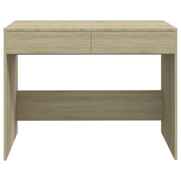 vidaXL Skrivebord sonoma eik 101x50x76,5 cm konstruert tre