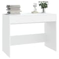 Miniatyrbilde 4 av 10: vidaXL Skrivebord hvit 101x50x76,5 cm sponplate