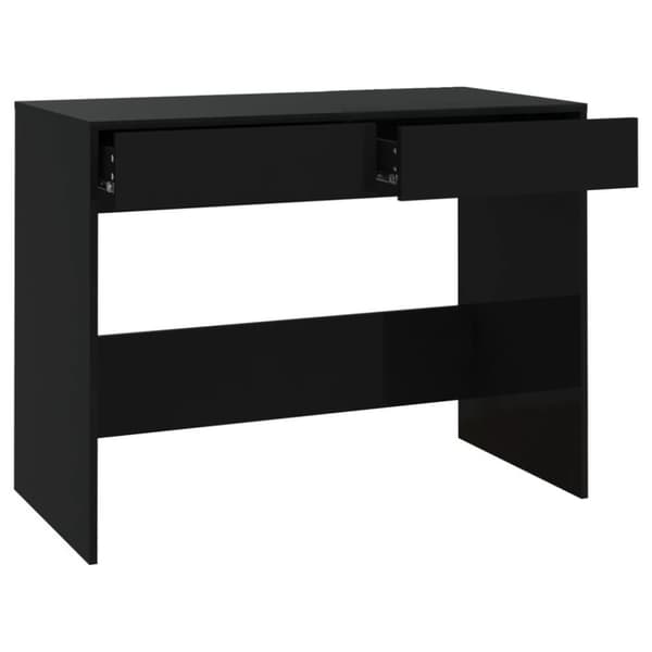 vidaXL Skrivbord svart 101x50x76,5 cm spånskiva