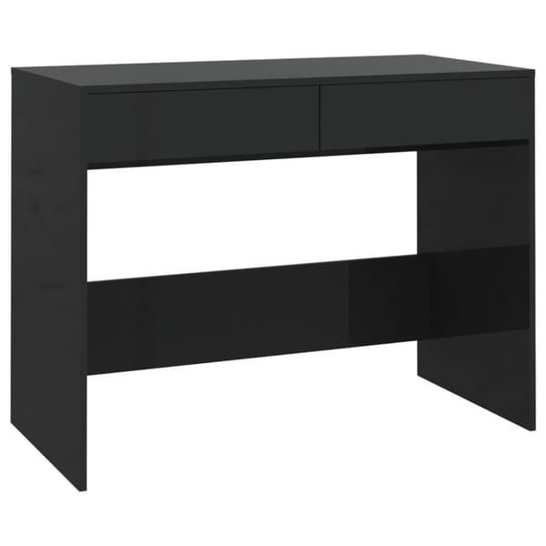 vidaXL Skrivebord svart 101x50x76,5 cm sponplate