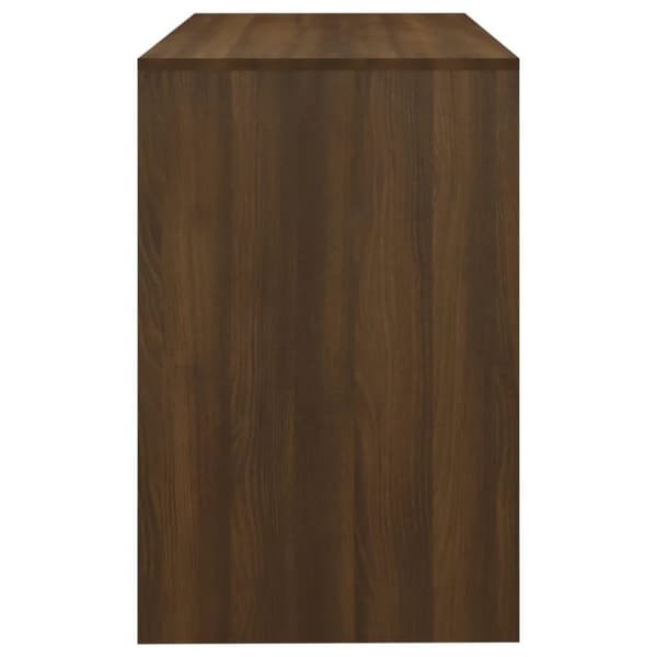 vidaXL Skrivbord brun ek 101x50x76,5 cm spånskiva