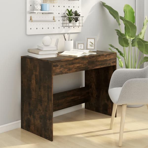 vidaXL Työpöytä savutammi 101x50x76,5 cm lastulevy