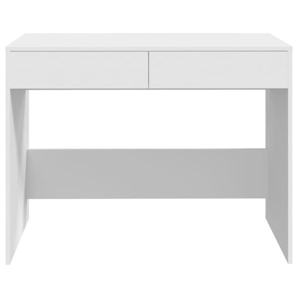vidaXL Työpöytä valkoinen 101x50x76,5 cm lastulevy