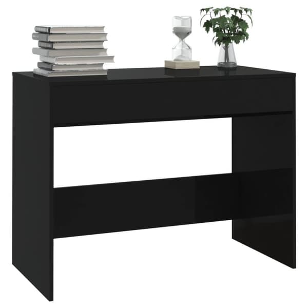 vidaXL skrivebord 101x50x76,5 cm spånplade sort