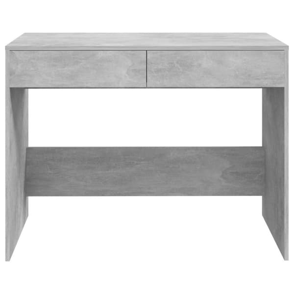 vidaXL Skrivebord betonggrå 101x50x76,5 cm sponplate
