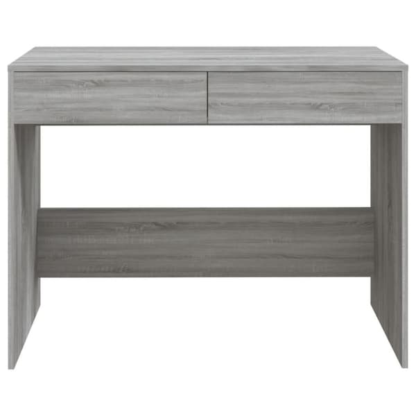 vidaXL skrivebord 101x50x76,5 cm spånplade grå sonoma-eg