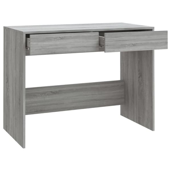 vidaXL skrivebord 101x50x76,5 cm spånplade grå sonoma-eg
