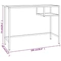 Miniatyrbild 7 av 10: vidaXL Datorbord svart marmor 100x36x74 cm härdat glas