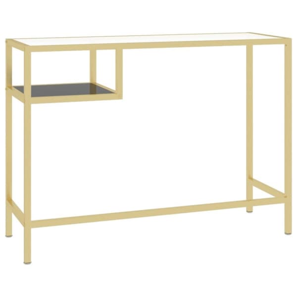 vidaXL Tietokonepöytä läpinäkyvä 100x36x74 cm karkaistu lasi