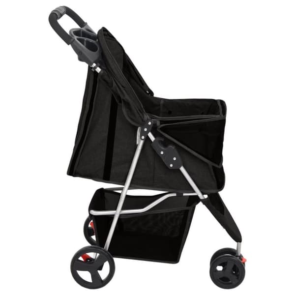 vidaXL Hopfällbar hundvagn svart 80x46x98 cm oxfordtyg
