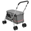 Miniatyrbillede 6 af 10: vidaXL foldbar hundeklapvogn 100x49x96 cm linned grå