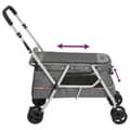 Miniatyrbillede 7 af 10: vidaXL foldbar hundeklapvogn 100x49x96 cm linned grå