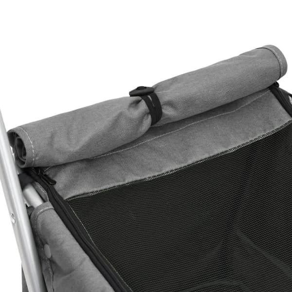 vidaXL foldbar hundeklapvogn 100x49x96 cm linned grå