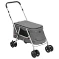 Miniatyrbillede 1 af 10: vidaXL foldbar hundeklapvogn 100x49x96 cm linned grå