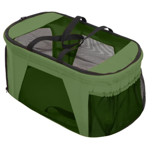 vidaXL Hopfällbar hundvagn dubbel grön 83x48x97 cm oxfordtyg