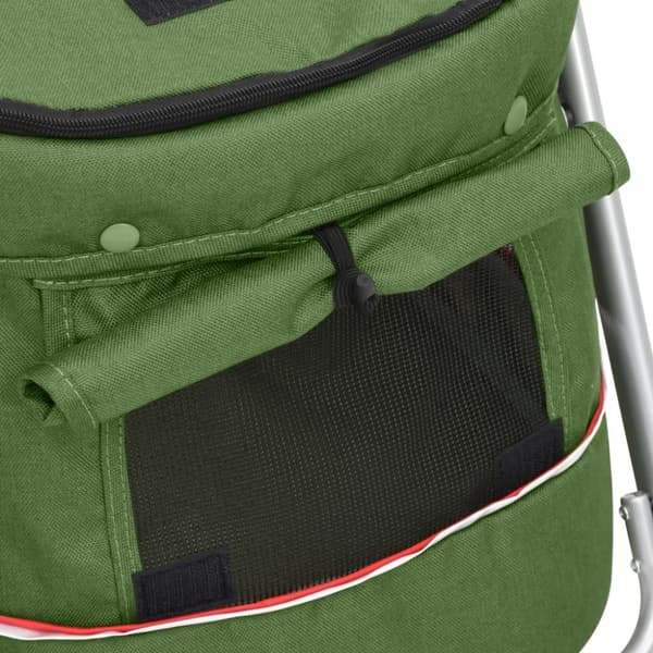 vidaXL Hundevogn sammenleggbar grønn 100x49x96 cm linstoff