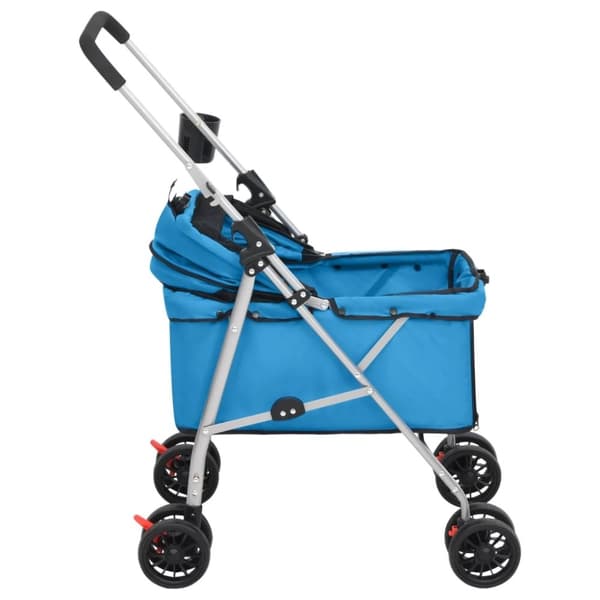 vidaXL Hundevogn sammenleggbar blå 76x50x100 cm oxford-stoff