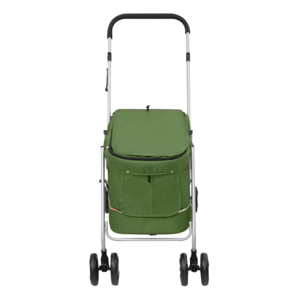 vidaXL foldbar hundeklapvogn 100x49x96 cm linned grøn
