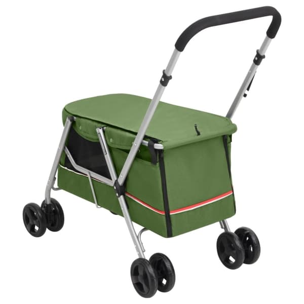 vidaXL foldbar hundeklapvogn 100x49x96 cm linned grøn