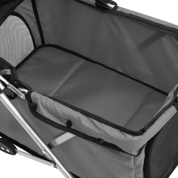 vidaXL foldbar hundeklapvogn 76x50x100 cm oxfordstof grå