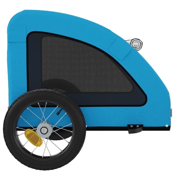 vidaXL cykeltrailer til kæledyr oxfordstof og jern blå
