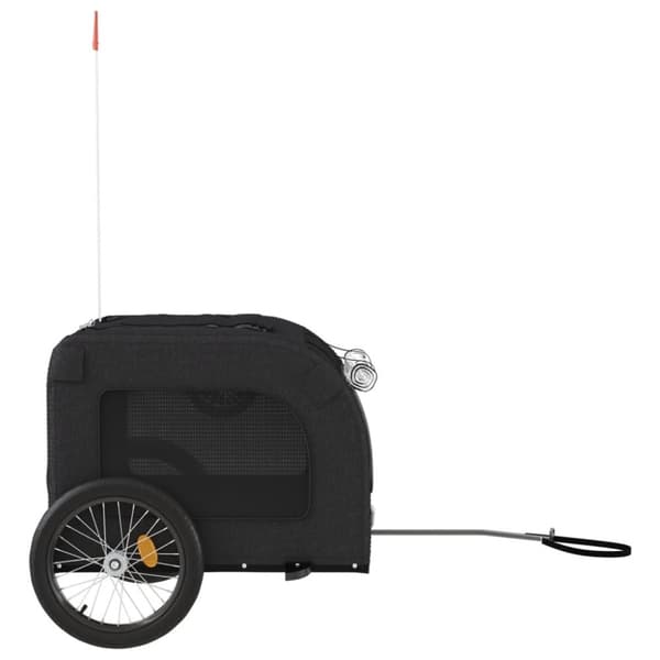 vidaXL cykeltrailer til kæledyr oxfordstof og jern sort