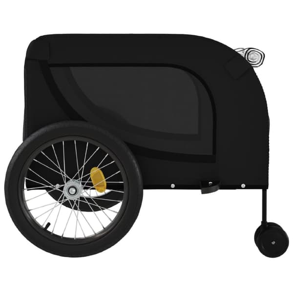 vidaXL cykeltrailer til kæledyr oxfordstof og jern sort