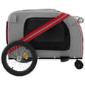 Miniatyrbillede 7 af 11: vidaXL cykeltrailer til kæledyr oxfordstof og jern rød og grå