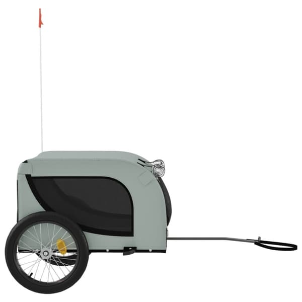 hundetrailer til cykel oxfordstof og jern grå og sort
