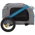 Miniatyrbillede 7 af 10: cykeltrailer til kæledyr oxfordstof og jern blå og grå