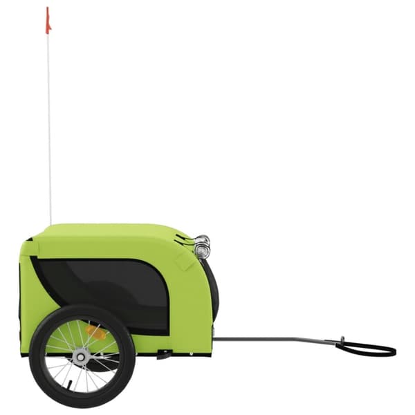 hundetrailer til cykel oxfordstof og jern grøn og sort