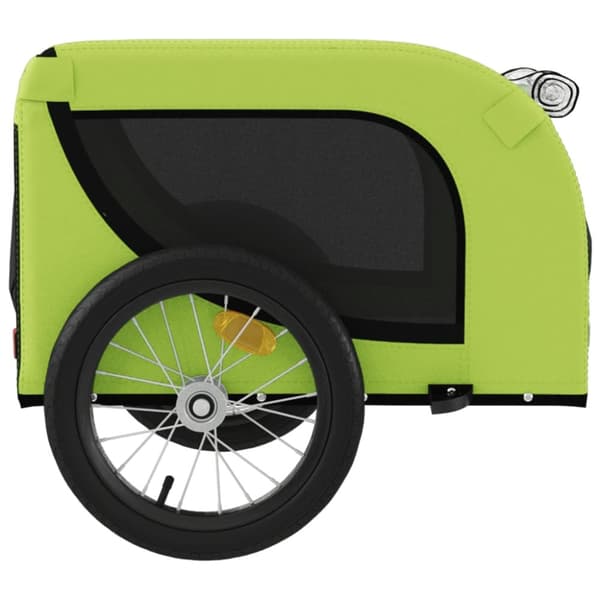 hundetrailer til cykel oxfordstof og jern grøn og sort