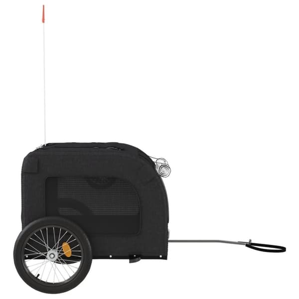 cykeltrailer til kæledyr oxfordstof og jern sort