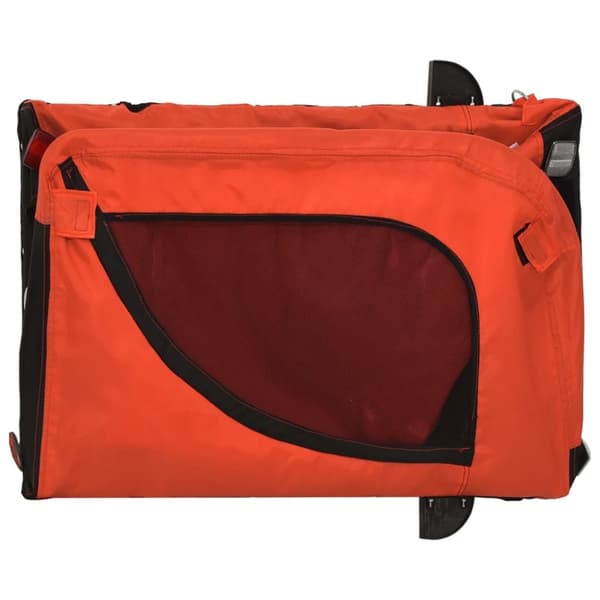hundetrailer til cykel oxfordstof og jern orange og sort