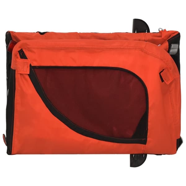 hundetrailer til cykel oxfordstof og jern orange og sort