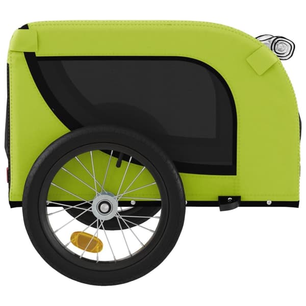 hundetrailer til cykel oxfordstof og jern grøn og sort
