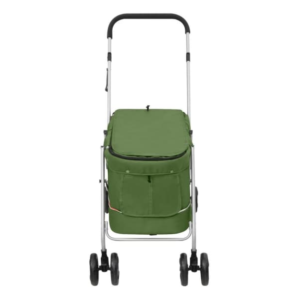 foldbar hundeklapvogn 100x49x96 cm linned grøn