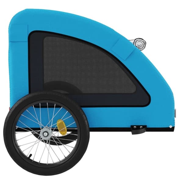 cykeltrailer til kæledyr oxfordstof og jern blå